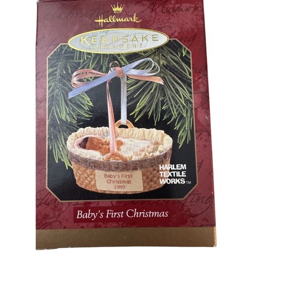 Hallmark Keepsake Ornament Babys First Christmas 1997 By Harlem Textile Works Bo - Picture 1 of 3